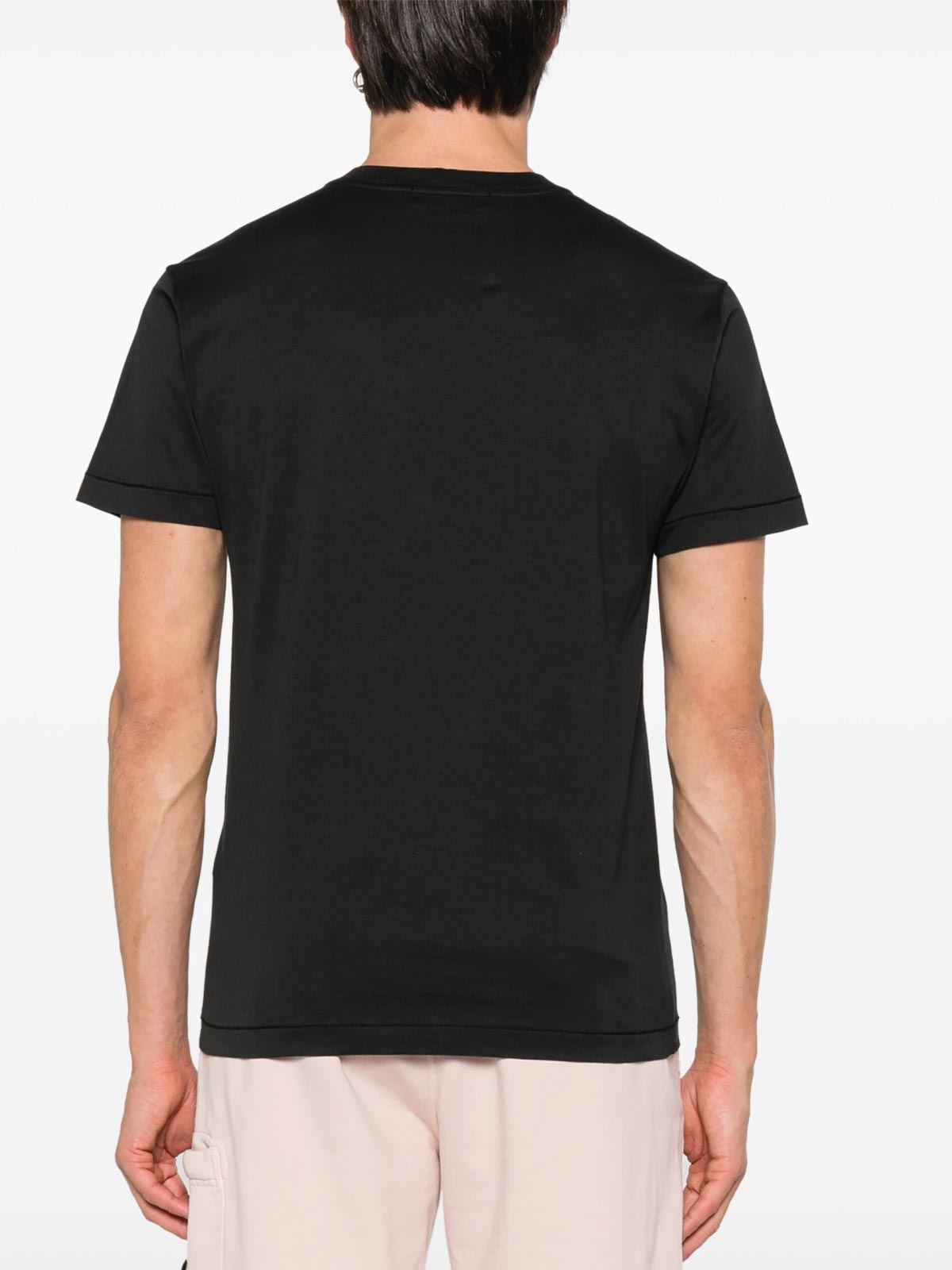 black Stone Island short-sleeve T-shirt | Quaranta Boutique